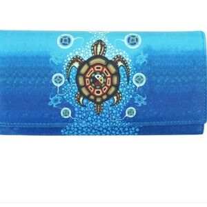 James Jacko ‘Medicine Turtle’ Clutch Wallet Blue